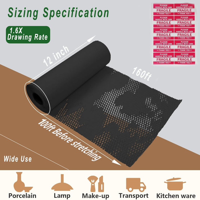 Honeycomb Packing Paper, 12" x 100' Packing Paper Substitute