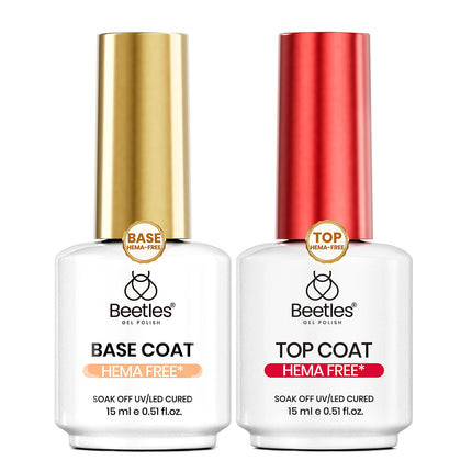 Set de 2 Pcs 15ml Top Coat y Base Coat en Gel Sin Limpieza