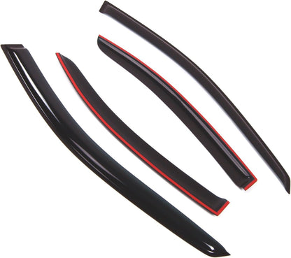 Outside Mount Black Tinted Window Vent Visors for C240 C320 C230 2001-2007, 4-Piece Set - photo 2