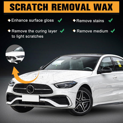 2Pcs Car Scratch Remover Wax, Universal Premium Polishing Compound for Deep Scratches, with two Sponge, Scratch Removal Wax(120 ML)