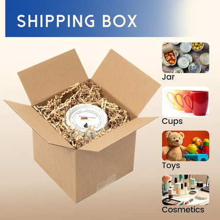 Mefleet 6x6x6" Shipping Boxes 50 Pack - Small Corrugated Cardboard Square Mailing Box Packaging for Small Business - Brown Mailer Packing Supplies