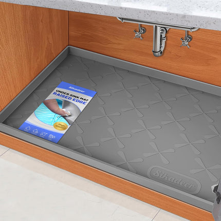 Tapete impermeable para debajo del fregadero 34" x 22", tapete de silicona para cocina