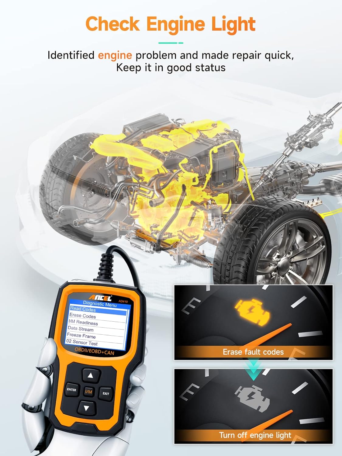 Enhanced OBD2 Scanner and Vehicle Code Reader for 1996+ OBDII Cars - photo 3