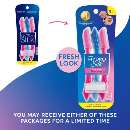 Schick Hydro Silk Touch-Up Razor 3 Count, Pack of 1