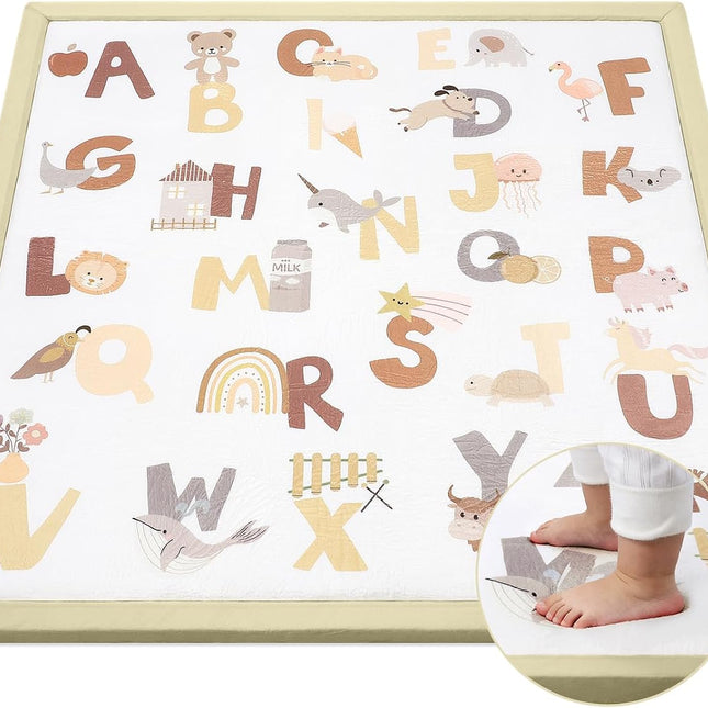 59" x 71" Thick Plush Kids Play Mat with Animal Design