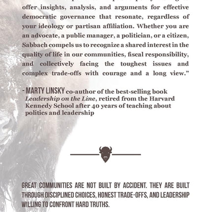 The Bison Principle: Clarity, Discipline, and Courage in Local Government-Through the Lens of Parks and Recreation