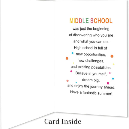 8th Grade Graduation Gifts Card for Boys Girls,Funny 2026 Middle School Graduation Cards Gifts Decorations for Son Daughter Granddaughter Grandson Niece Nephew Family Teens