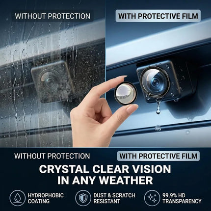 2-Pack Car Backup Camera Lens Protector, Ultra Clear Protective Film for Rear View Camera, Waterproof Anti-Fog Scratch Resistant Cover, Easy Stick Installation for Car Reversing Camera