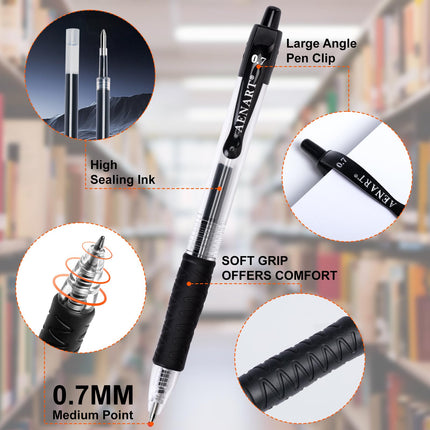 30 Gel Pens, Retractable Gel Ink Roller Pens for Smoothly Writing