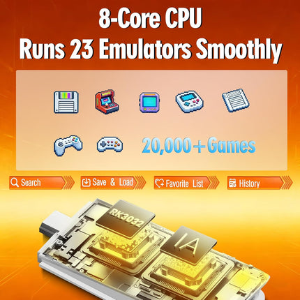 Retro Gaming Console 2026 Upgrade with 20000 Games, 4K HDMI Output 64GB Storage, Plug and Play Video Games for TV, Ideal Gift for Kids and Adults