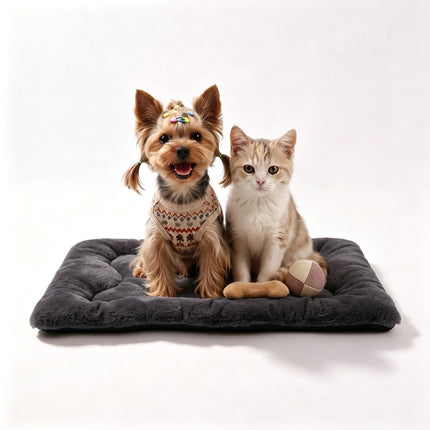 Cama para perro de 36" para jaula metálica, tapete lavable para dormir para mascotas medianas/grandes