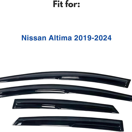 IG Window Visors Fit for 2019-2026 Nissan Altima, Out-Channel Rain Guards Vent Wind Deflectors 4PC, Car Accessories for 19-26 Altima