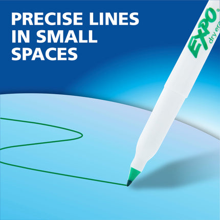 Dry Erase Markers, Low Odor Ink, Black, Ultra Fine Tip, 4 Count