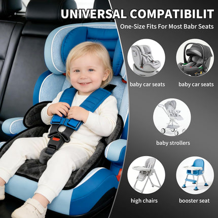 Wonderkin 2-Pack Potty Training Car Seat Protector, Waterproof Car Seat Liner, Non-Slip Leak-Proof Piddle Pads,Washable Cover Fits Car Seats Strollers Bouncers, Ages 6 Months to 4 Years (Black)