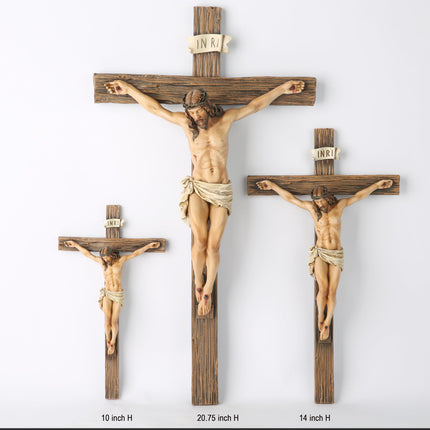 Catholic Crucifix Wall Cross 10"H Jesus Cross Wall Decor