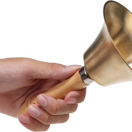 Super Loud Solid Brass Hand Call Bell