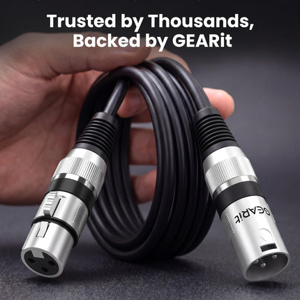 22AWG OFC XLR Cables 10 FT 6-Pack Male to Female for Live Bands
