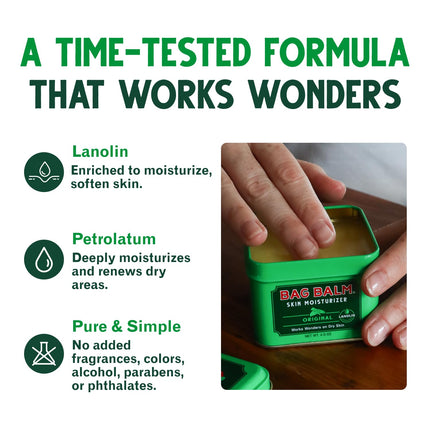 Vermont's Original Skin Moisturizer - Cuidado hidratante para todo el cuerpo: manos, labios, rostro, pies y más - Sin fragancia, libre de crueldad y parabenos - Día y noche, hombres y mujeres (lata de 4oz, Made in USA)
