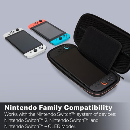 PowerA Protection Case for Nintendo Switch 2 - Black, Officially Licensed, Protective Storage, Holds up to 9 Game Cards and 2 microSD Express Cards, Integrated Play Stand