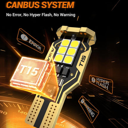 SEALIGHT 921 LED Bulb Reverse Light 500% Super Bright T15 Reverse Light Bulb 3030-SMD Chipsets Canbus Error Free 906 W16W 922 912 921 LED Bulb for Backup Lights, 6000K White Pack of 2