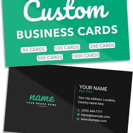 Custom Business Cards - Upload Your Design - 16pt Cardstock (50 Cards)