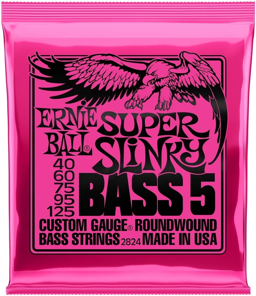 Nickel-Plated Steel Roundwound Bass Guitar Strings, 4-String Set for Low Tunings