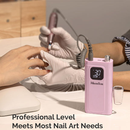 Taladro de uñas inalámbrico con clip de 30,000 RPM para principiantes