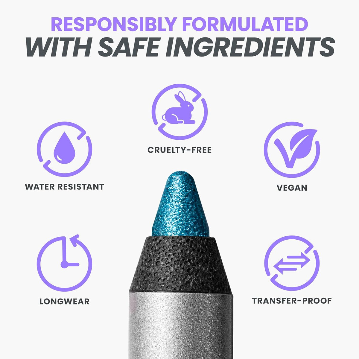 Eyeliner Pencil, Longwear Blue Eyeliner Pencil - Waterproof, Sharpenable & Smudge Proof (Aqua) - photo 4