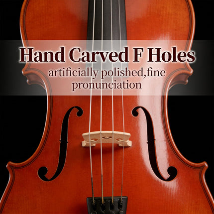 4/4 Full Size Acoustic Cello Kit for Adults, Students & Beginners - with Portable Bag, Bow, Rosin, Stand, Bridge (Red)