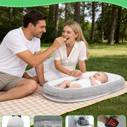 Baby Lounger, Portable Infant Support Cushions for Newborn 0-24 Months, Soft Washable Baby Nest with Thickened Support, Newborn Baby Essentials Gift for Home and Travel, Supervised Use