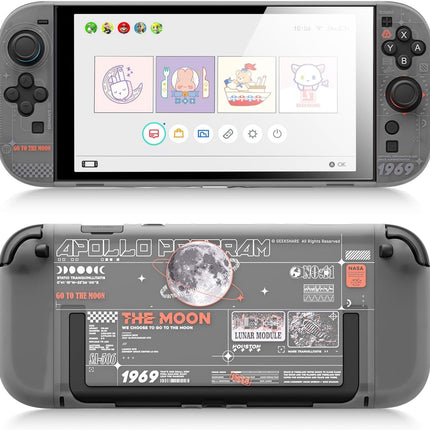GeekShare Hard Case Compatible with Nintendo Switch 2 (2025), Anti-Scratch Dockable Protective Cover for Switch 2 with Detachable Joysticks, The Moon