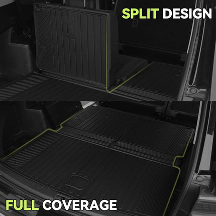 Tongama-Floor Mats for 2018-2024 Nissan Kicks, All Weather TPE Floor Liners and Trunk Mat and Backrest Mats Protectors for Nissan Kicks Waterproof Interior Accessories