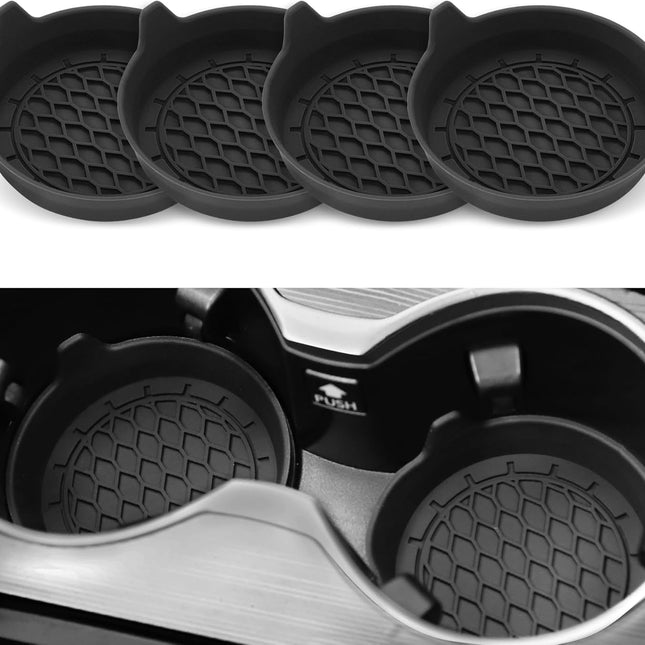 Car Cup Holder Coaster, Silicone Cup Holder Insert, Universal Non-Slip Cup Holders, Car Accessories Interior for Women