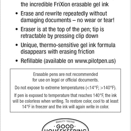 Erasable Pens, Refillable & Retractable Gel Ink Pens, Fine Point 0.7 mm, Black Ink, 3-Pack - Ideal for School, Journaling, & Office Writing