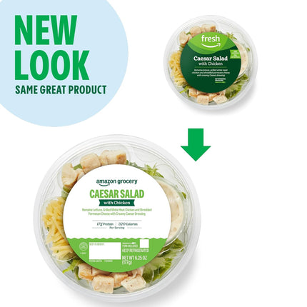 Amazon Grocery, Caesar Salad with Chicken, 6.25 Oz (Previously Amazon Fresh Brand, Packaging May Vary)