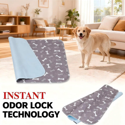 Puppy Pads with pheromones, 2026 Upgraded Washable Puppy Pads for Dogs & Cats, Pee Pad - Leak & Odor Waterproof, Non-Slip Base, Easy to Clean & Reusable (Grey, M: 27.6" × 31.5")