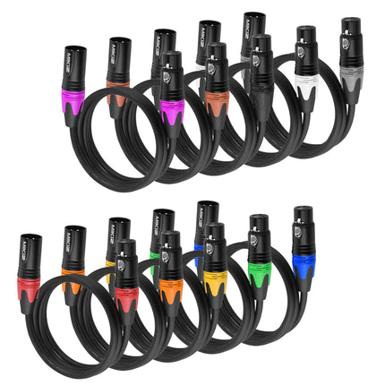 XLR Cables for Microphone 50 Feet 2-Pack