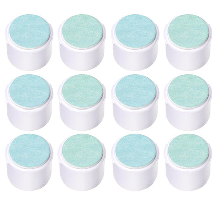 Electric Nail Trimmer Replacement Pads, 12 Packs Baby Nail File Grinding Heads Compatible with Frida Baby Nail File (Green: 6-12M; Blue: 12+M Babies)