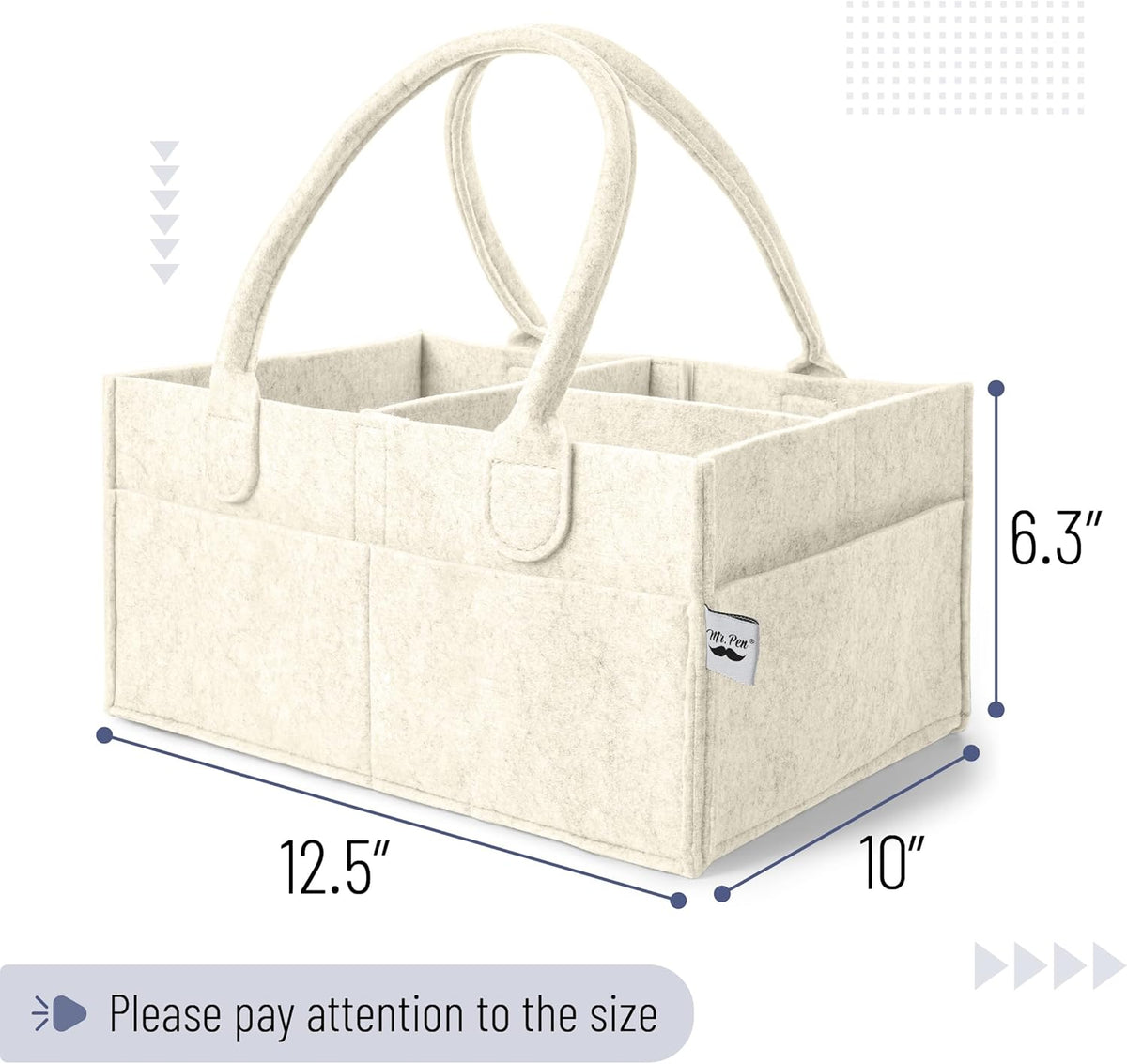 Baby Diaper Caddy Organizer, Beige, Baby Organizer, Car Diaper Caddy - photo 2