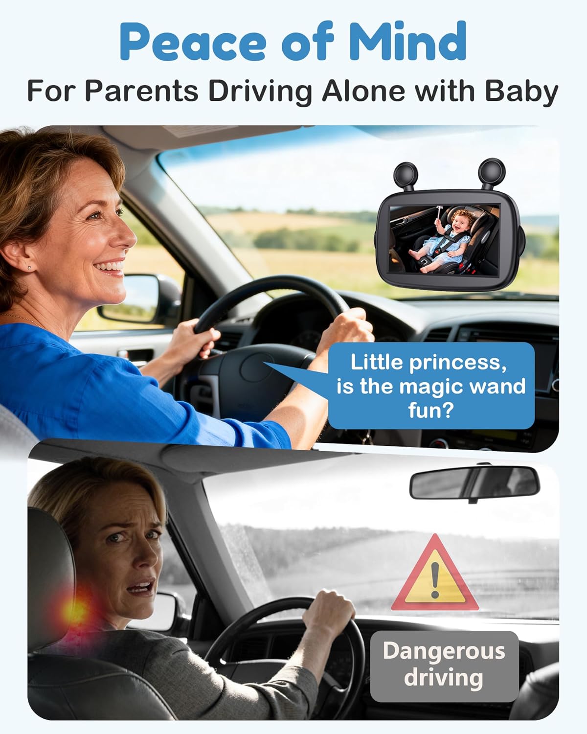 HD 1080P Baby Car Camera with 150° Wide Angle View - photo 2