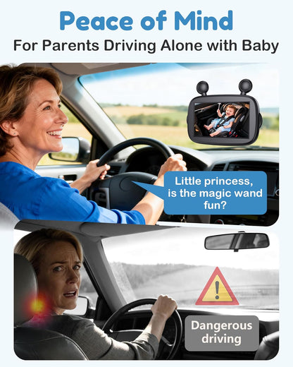 HD 1080P Baby Car Camera with 150° Wide Angle View - photo 2