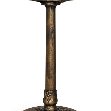 Backyard Expressions Outdoor Garden Bird Bath with Bird - Bronze - Weather Resistant Polyresin - 30 Inch
