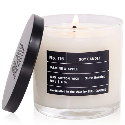 Jasmine, Oud & Sandalwood Scented Soy Blend Jar Candle, 9 Oz.