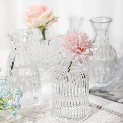 Glass Bud Vase Set of 32 Pcs, Small Glass Vases for Flowers