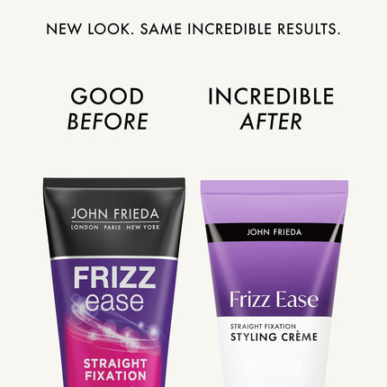 John Frieda Straight Fixation Styling Crème, Straight Hair Styling Cream for Women and Men, 5 oz