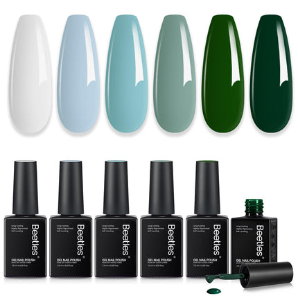 Jelly Gel Nail Polish Set, 6 Colors