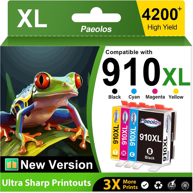 910XL 910 Ink Cartridges Latest Chip Replacement for HP 910XL Ink Cartridges