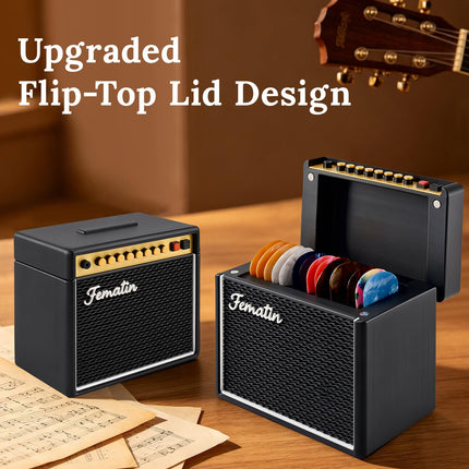 Guitar Pick Holder Box, Amp Speaker Style Guitar Picks Display Case