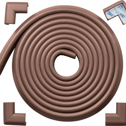 Edge Corner Protector Baby Proofing (Large 15ft Edge 4 Corners), Heavy-Duty, Soft NBR Rubber Foam, Furniture Fireplace