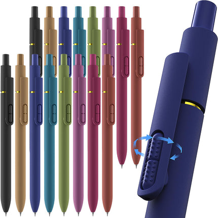 8 Pcs Gel Pens, Quick-Dry Long Lasting Black Ink-0.7mm Fine Point